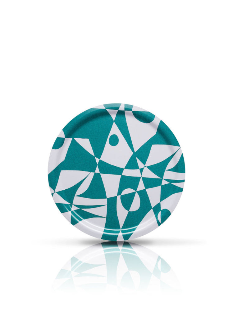 Round tray 49 cm in Regatta - Petrol green
