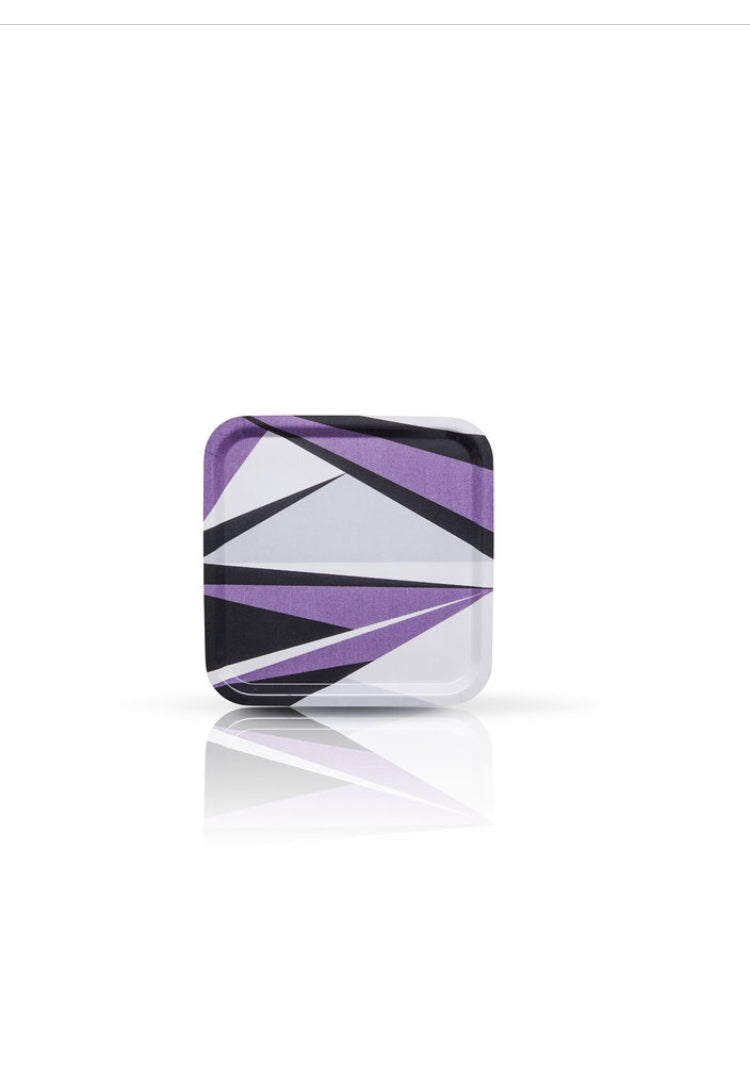 Square tray 32x32cm in Regatta - grey/ purple
