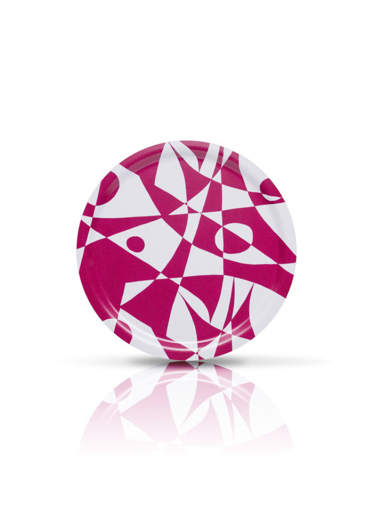 Roud tray 49cm in Regatta - fuchsia pink