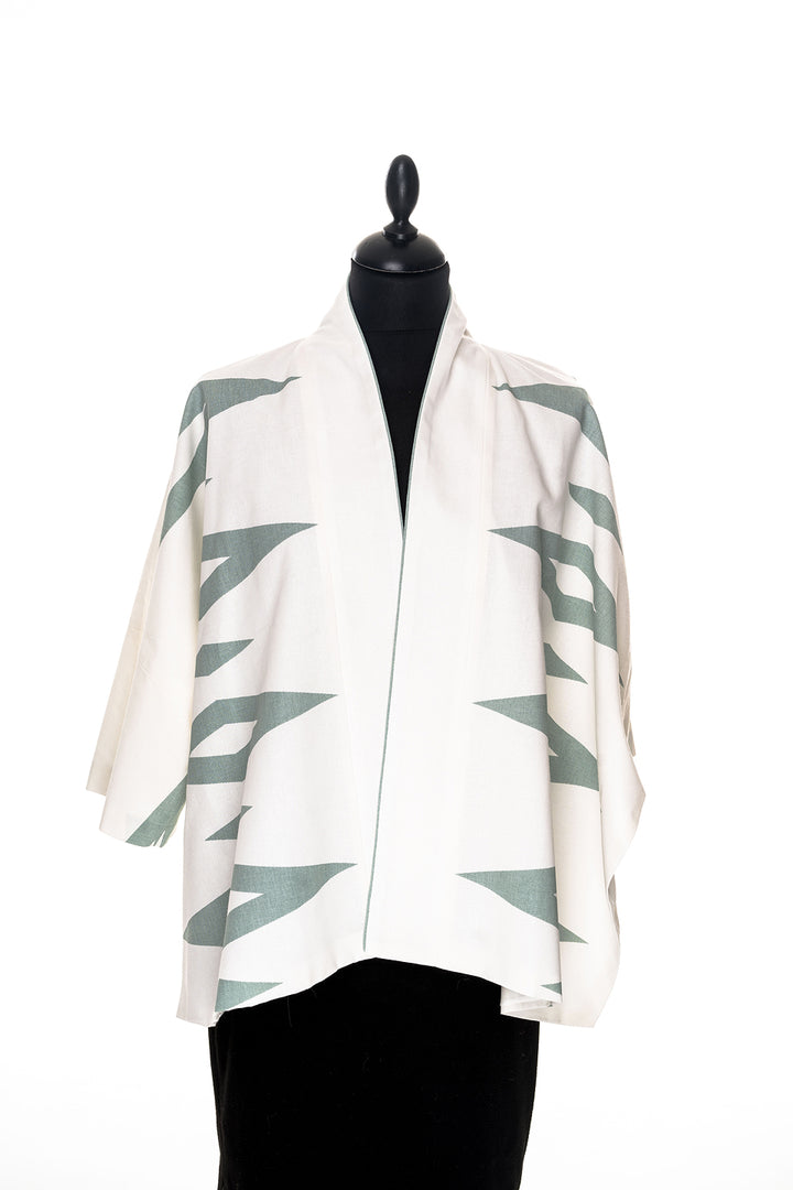 Kimono jacket in prisma - Vintage green